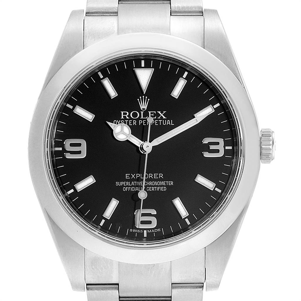 Rolex Explorer I 39 Stainless Steel Mens Watch 214270 SwissWatchExpo