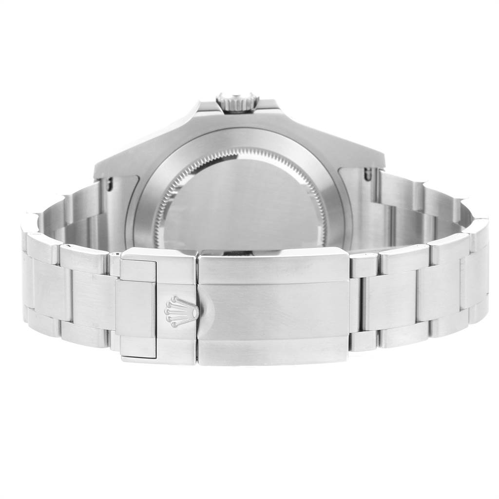 The image shows the back view of a Rolex Explorer 23690 Men's Stainless Steel White Dial 23690 Men's Stainless Steel White Dial watch, highlighting the bracelet and clasp.