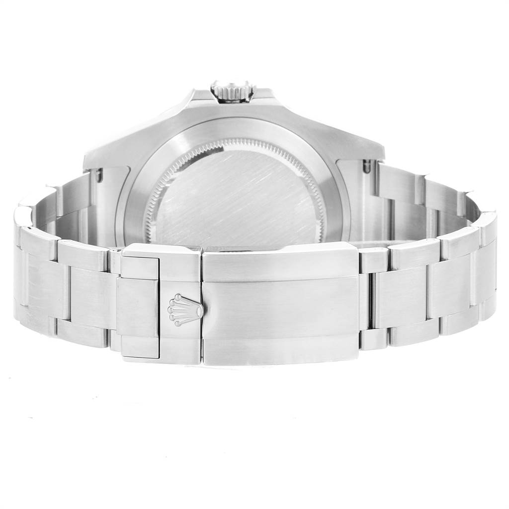 The image shows the back view of a Rolex Explorer 216570 Men's Stainless Steel White Dial 216570 Men's Stainless Steel White Dial watch, highlighting the case back, crown, and stainless steel bracelet.