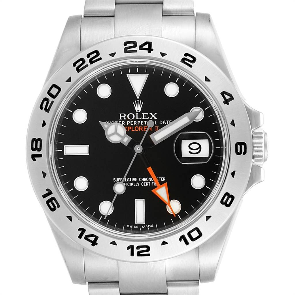 The image shows a front view of a Rolex Explorer 216570 Men's Stainless Steel Black Dial 216570 Men's Stainless Steel Black Dial watch, displaying the face, bezel, and a portion of the bracelet.