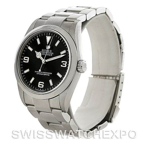Mens Rolex Explorer I Steel Watch 114270 Year 2005 SwissWatchExpo
