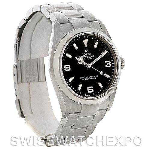 Mens Rolex Explorer I Steel Watch 114270 SwissWatchExpo
