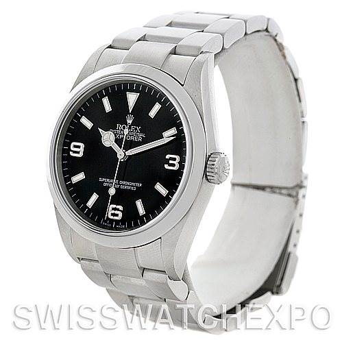 Mens Rolex Explorer I Steel Watch 114270 SwissWatchExpo