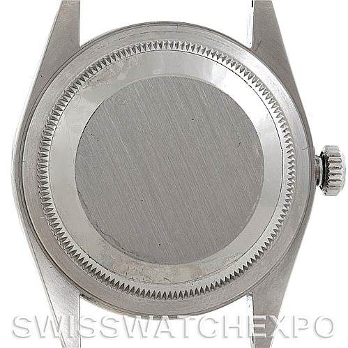 The image shows a rear view of the Rolex Explorer 14270 Men's Stainless Steel Black Dial 14270 Men's Stainless Steel Black Dial watch case, displaying the case back and crown.