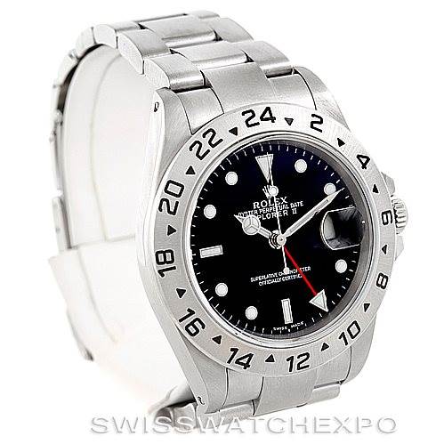The image shows a Rolex Explorer 16570 Men's Stainless Steel Black Dial 16570 Men's Stainless Steel Black Dial watch at a slight angle, highlighting the bezel, dial, bracelet, and crown.