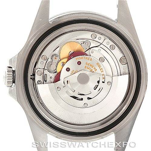 This image shows the internal mechanism viewed from the back of the Rolex Explorer 16570 Men's Stainless Steel Black Dial 16570 Men's Stainless Steel Black Dial watch.