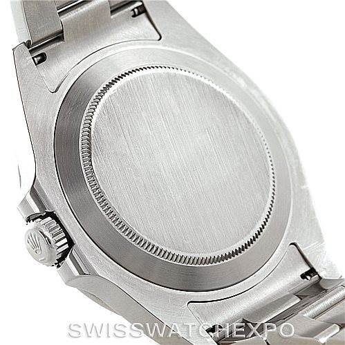 This image shows the back case and part of the bracelet of the Rolex Explorer 216570 Men's Stainless Steel White Dial 216570 Men's Stainless Steel White Dial watch.