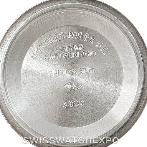 This image shows the inner caseback of a Rolex Explorer 114270 Men's Stainless Steel Black Dial 114270 Men's Stainless Steel Black Dial watch.