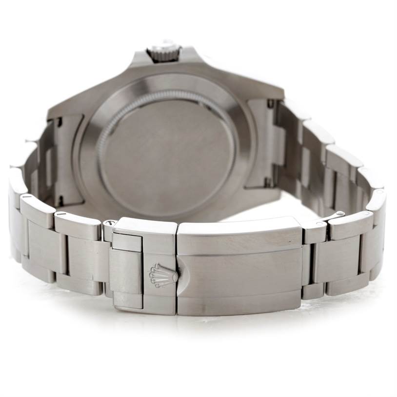 The image shows the back case and bracelet clasp of the Rolex Explorer 216570 Men's Stainless Steel White Dial 216570 Men's Stainless Steel White Dial watch viewed from the rear.