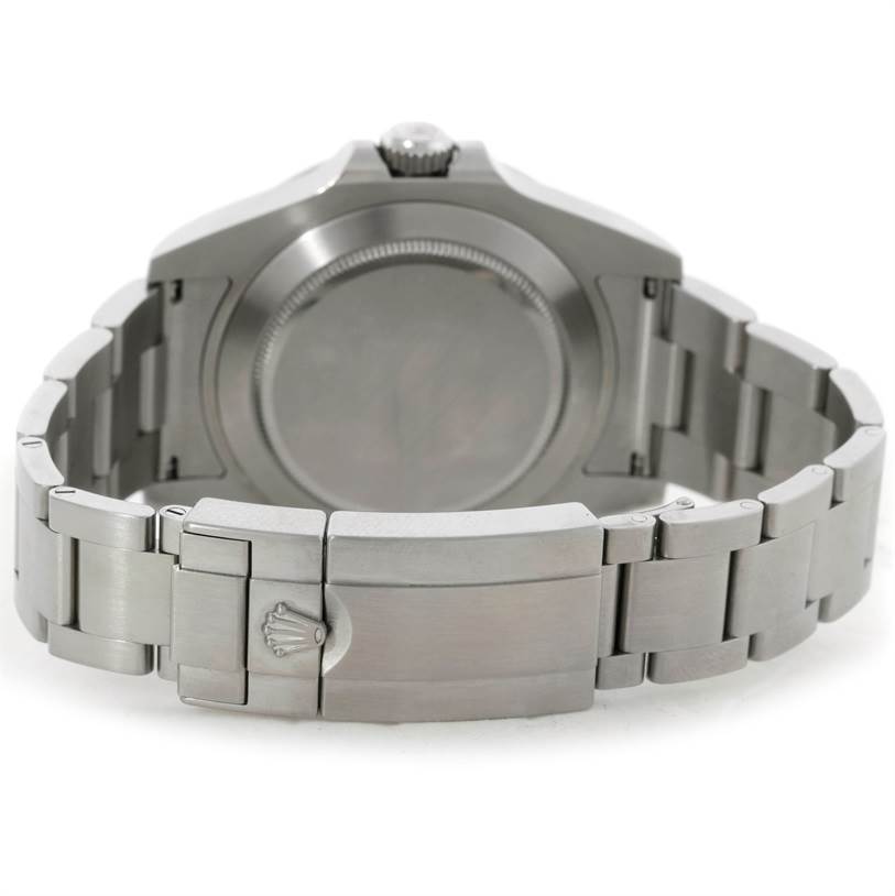 The image shows the back case and bracelet clasp of a Rolex Explorer 216570 Men's Stainless Steel Black Dial 216570 Men's Stainless Steel Black Dial watch from a rear angle.