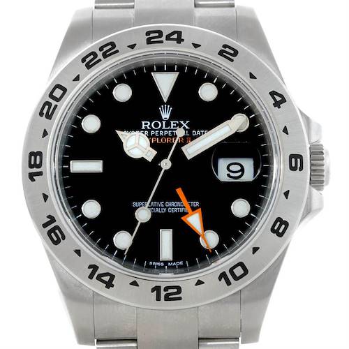 Photo of Rolex Explorer II Mens Steel Black Dial Watch 216570