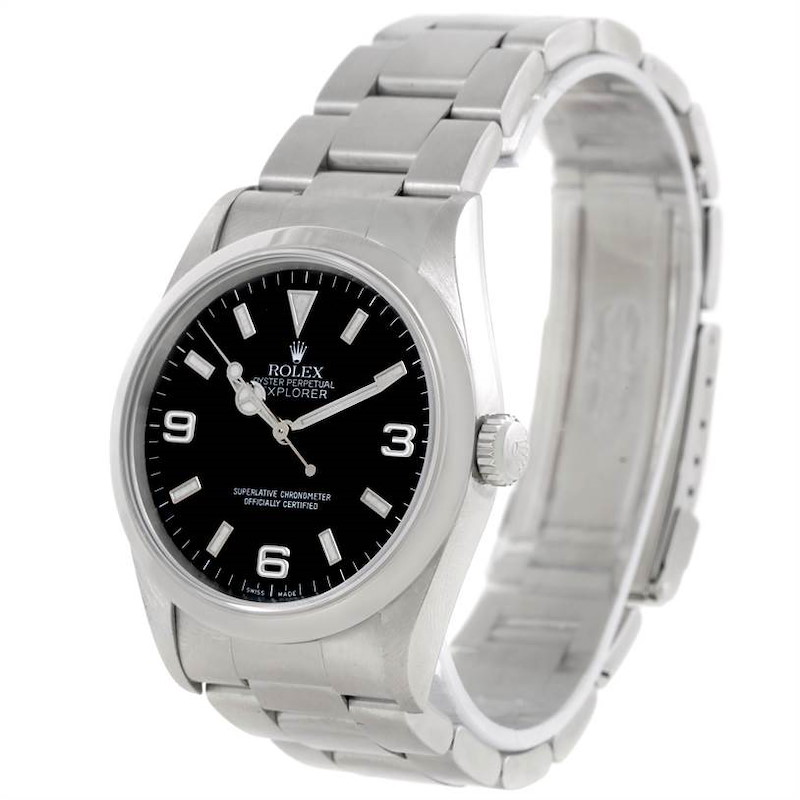 Rolex Explorer I Mens Stainless Steel Watch 14270 SwissWatchExpo