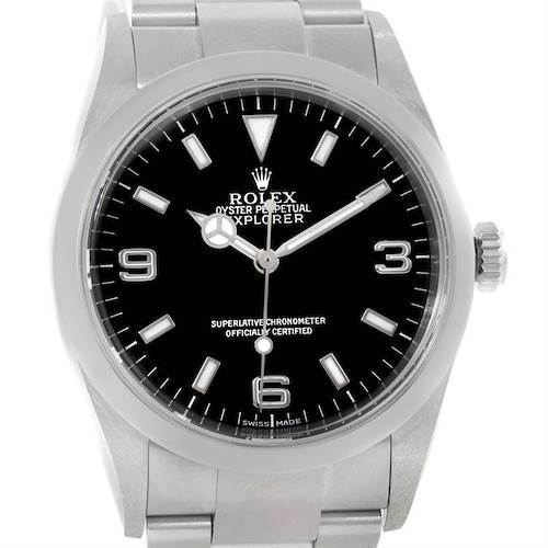 Photo of Rolex Explorer I Stainless Steel Black Dial Mens Watch 114270