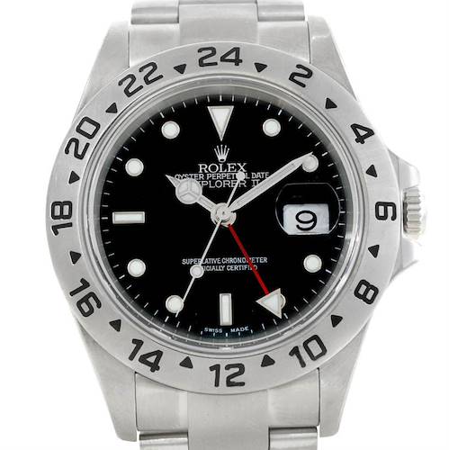 Photo of Rolex Explorer II Mens Steel Black Dial Watch 16570