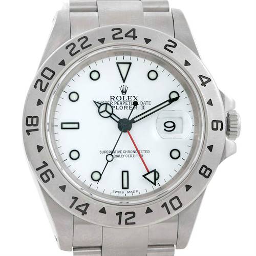 Photo of Rolex Explorer II White Dial Mens Stainless Steel Watch 16570