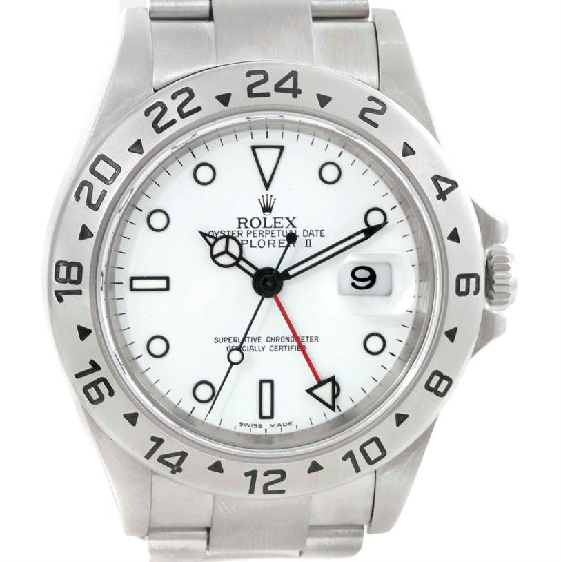 Rolex Explorer II White Dial Stainless Steel Mens Watch 16570 ...