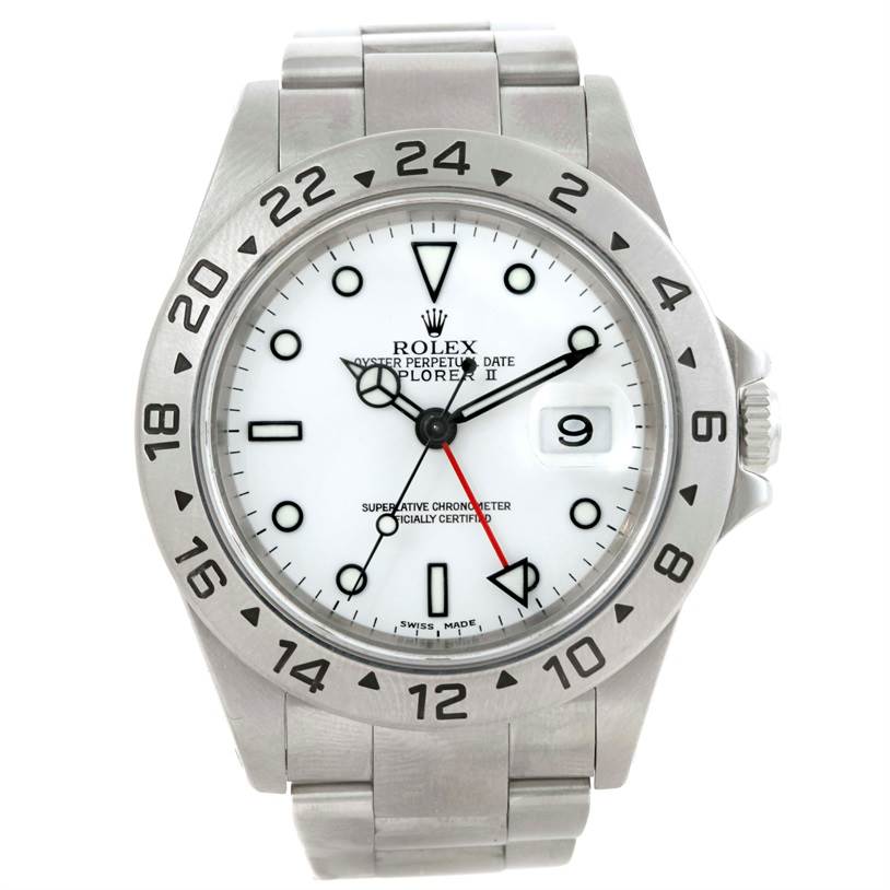 Rolex Explorer II White Dial Stainless Steel Mens Watch 16570 ...