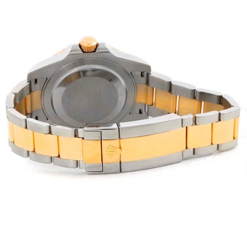 The image shows the back case and the bracelet of the Rolex GMT-Master 116713 Men's Stainless Steel Black Dial 116713 Men's Stainless Steel Black Dial watch.