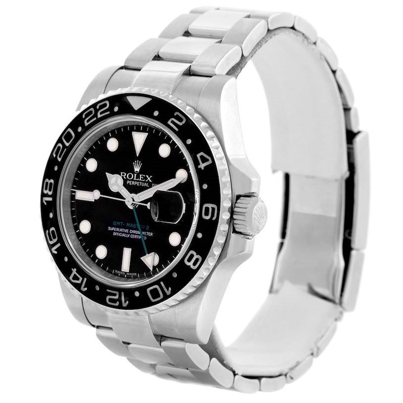 Rolex GMT Master II Ceramic Bezel Stainless Steel Watch 116710BKSO SwissWatchExpo