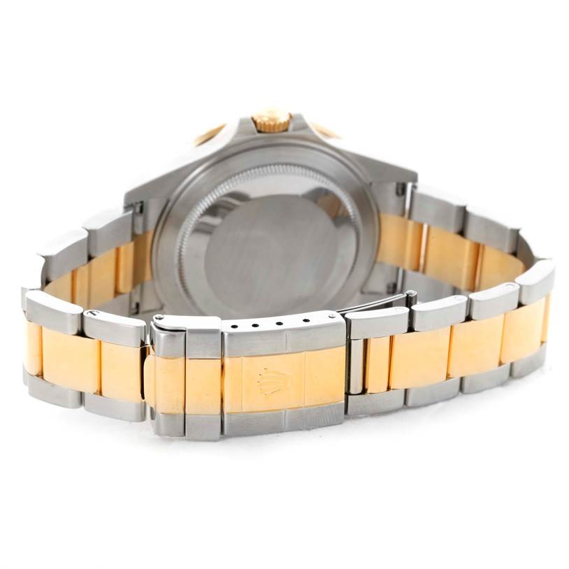 This image shows the back and bracelet of a Rolex GMT-Master 16713 Men's Stainless Steel Black Dial 16713 Men's Stainless Steel Black Dial watch, focusing on the clasp and caseback.