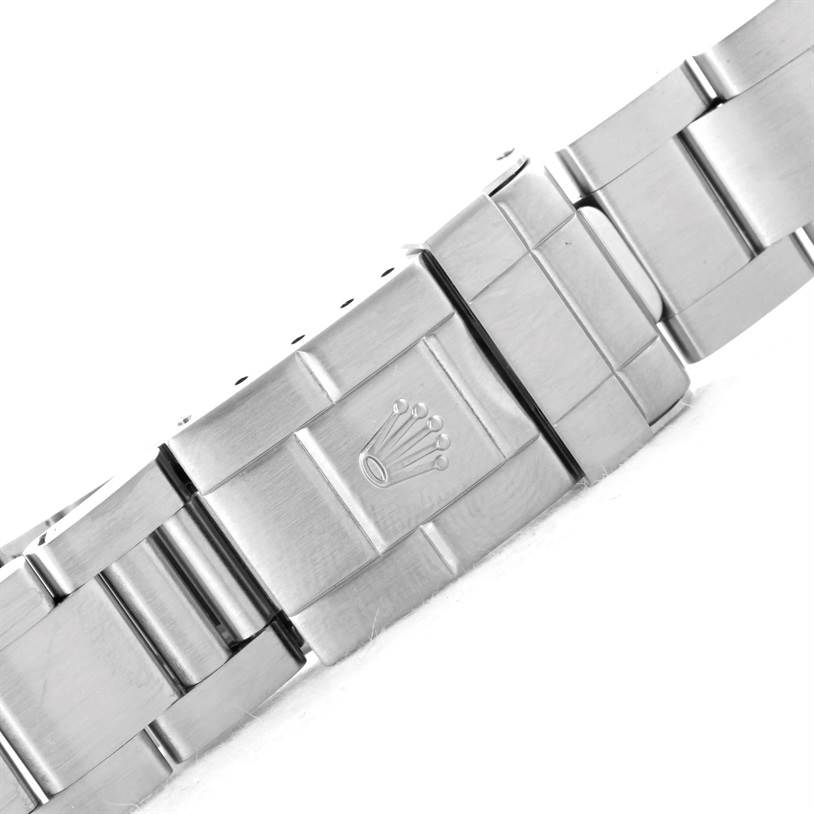 The image shows the clasp and part of the bracelet of the Rolex GMT-Master 16710 Men's Stainless Steel Black Dial 16710 Men's Stainless Steel Black Dial watch.