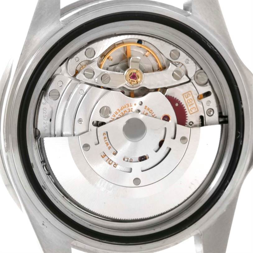This image shows the movement mechanism of a Rolex GMT-Master 16710 Men's Stainless Steel Black Dial 16710 Men's Stainless Steel Black Dial watch, viewed from the back.