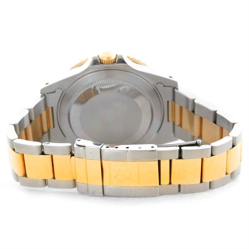 This image shows the back case and bracelet of a Rolex GMT-Master 16713 Men's Stainless Steel Black Dial 16713 Men's Stainless Steel Black Dial watch from a rear angle.