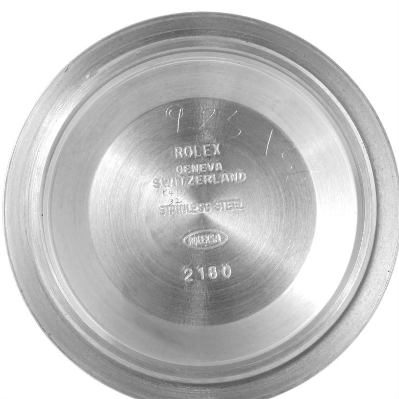 This image shows the inside of the case back of a Rolex GMT-Master 16710 Men's Stainless Steel Black Dial 16710 Men's Stainless Steel Black Dial watch, displaying brand inscriptions and model details.