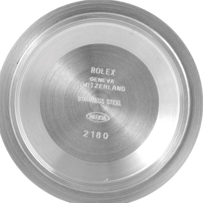 This image shows the inner side of the stainless steel caseback of a Rolex GMT-Master 16710 Men's Stainless Steel Black Dial 16710 Men's Stainless Steel Black Dial watch.