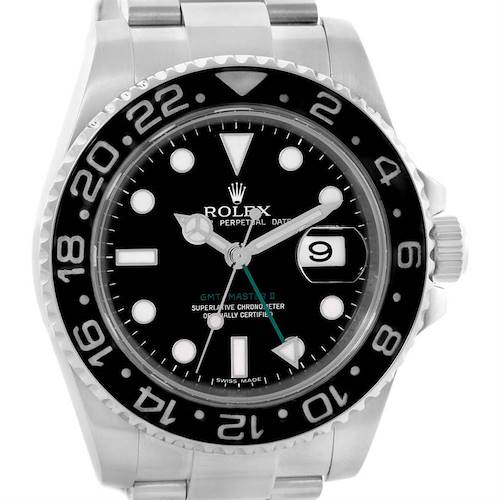 Photo of Rolex GMT Master II Ceramic Bezel Mens Stainless Steel Watch 116710