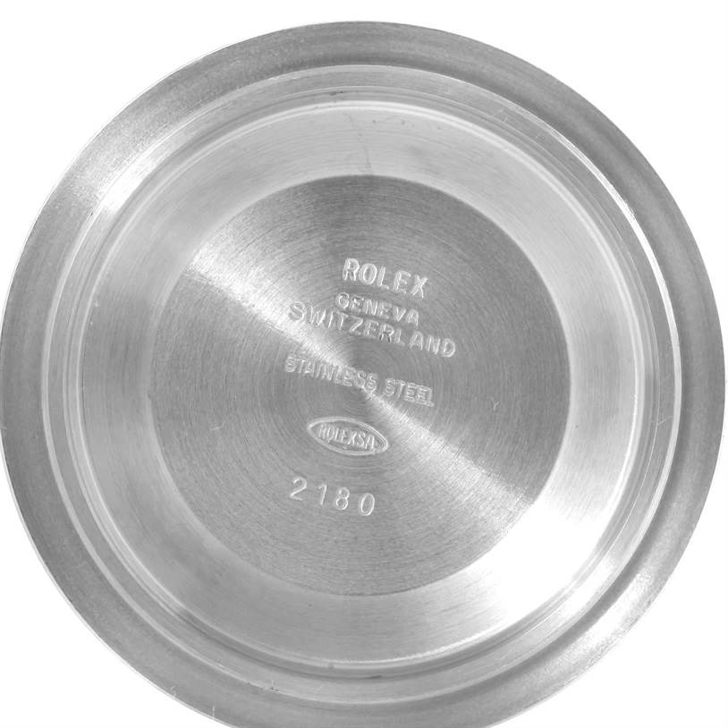 This image shows the inner side of the case back for a Rolex GMT-Master 16710 Men's Stainless Steel Black Dial 16710 Men's Stainless Steel Black Dial watch.