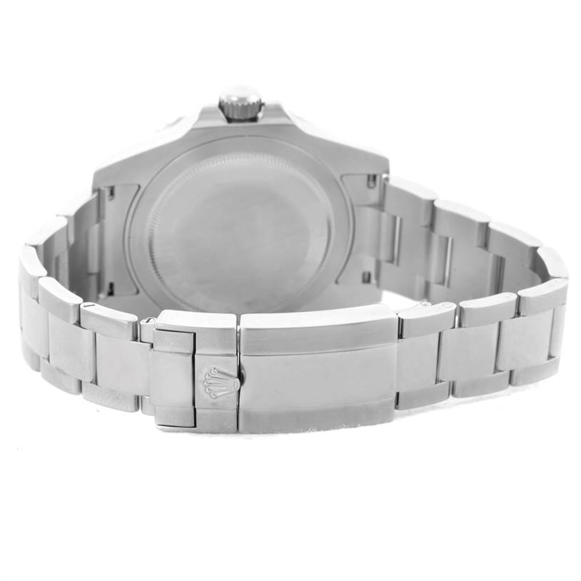 This image shows the back case and bracelet clasp of a Rolex GMT-Master 116710 Men
s Stainless Steel Black Dial 116710 Men
s Stainless Steel Black Dial watch.