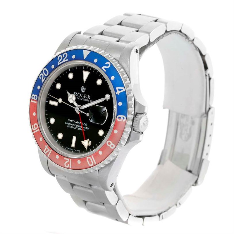 Rolex GMT Master Red Blue Pepsi Bezel Mens Watch 16700 SwissWatchExpo