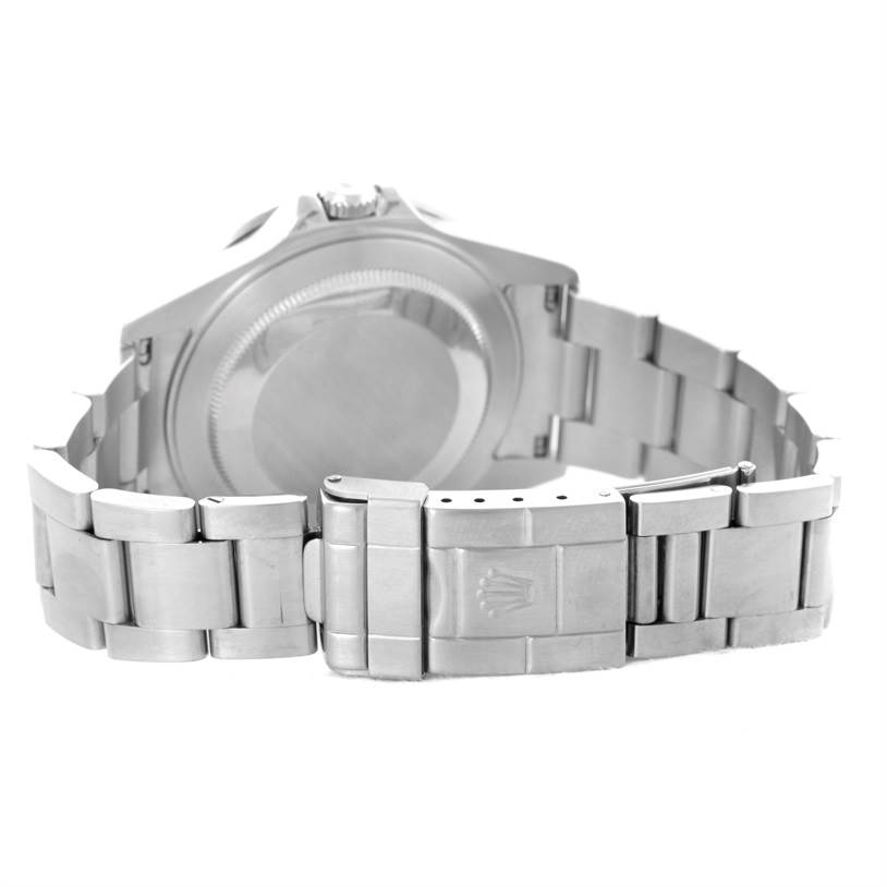 The image shows the back and bracelet clasp of a Rolex GMT-Master 16710 Men's Stainless Steel Black Dial 16710 Men's Stainless Steel Black Dial watch.