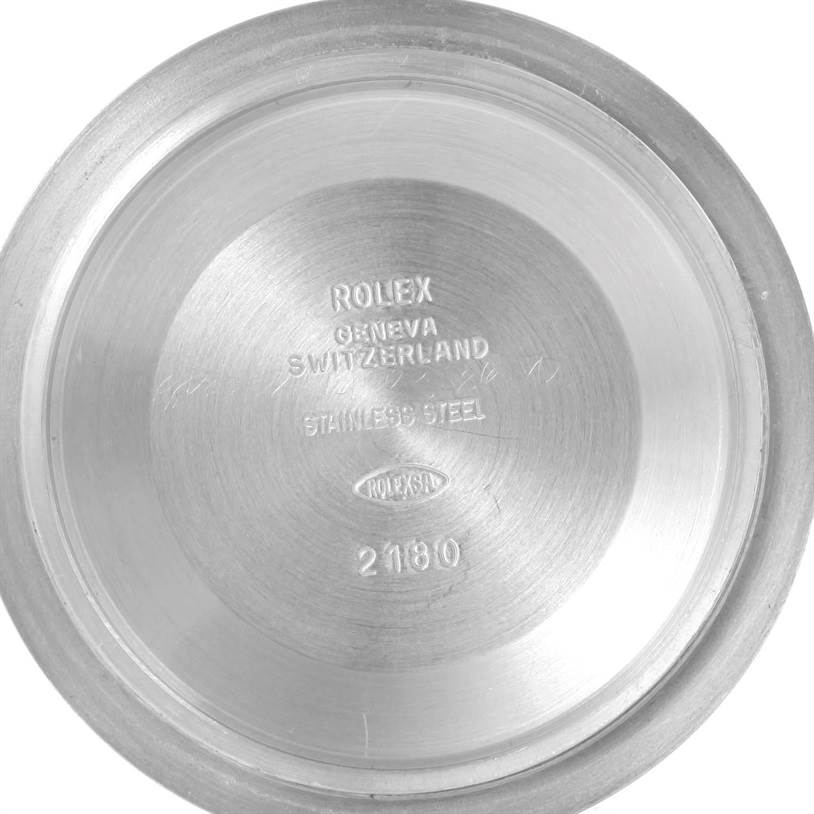 This image shows the inner case back of a Rolex GMT-Master 16710 Men's Stainless Steel Black Dial 16710 Men's Stainless Steel Black Dial watch, including the engraved details.