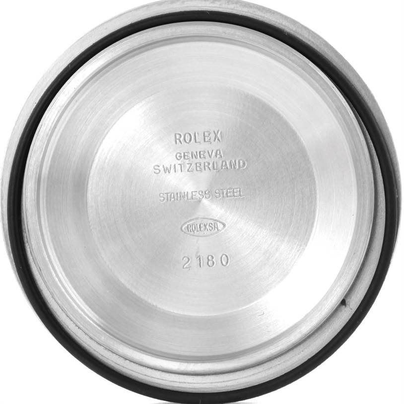 This image shows the inside of the case back for a Rolex GMT-Master 16713 Men's Stainless Steel Black Dial 16713 Men's Stainless Steel Black Dial watch, showcasing its engravings and stainless steel material.