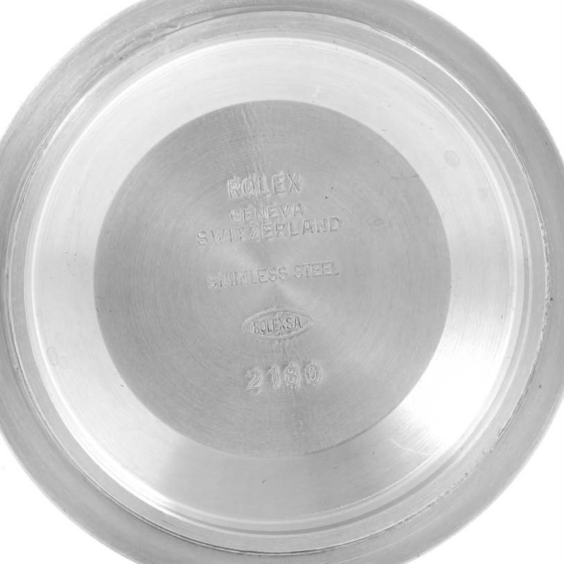 The image shows the interior back case of a Rolex GMT-Master 16710 Men's Stainless Steel Black Dial 16710 Men's Stainless Steel Black Dial watch, with engravings indicating its origin and material.