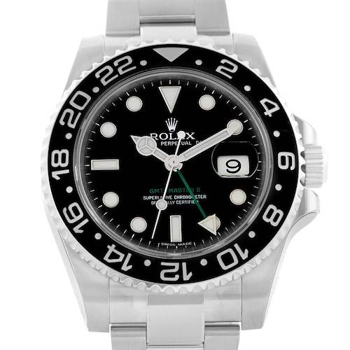 Photo of Rolex GMT Master II Ceramic Bezel Mens Steel Watch 116710 Unworn
