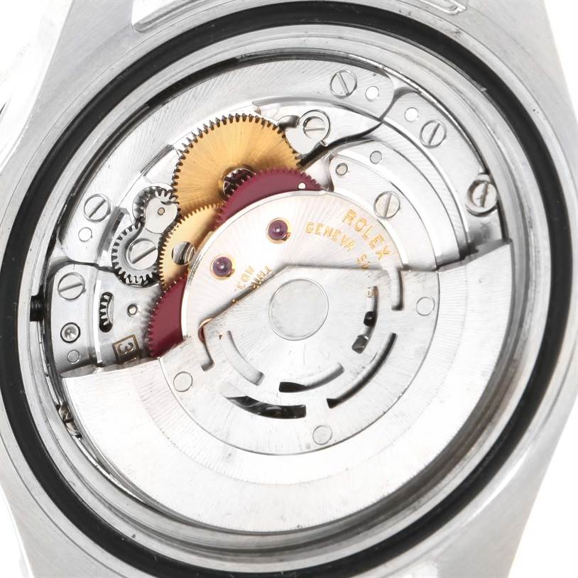 This image shows the internal mechanism of a Rolex GMT-Master 16700 Men's Stainless Steel Black Dial 16700 Men's Stainless Steel Black Dial watch viewed from the back.