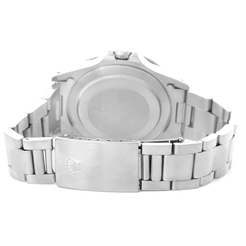 The image shows the back view of the Rolex GMT-Master 16700 Men's Stainless Steel Black Dial 16700 Men's Stainless Steel Black Dial watch, highlighting the bracelet and clasp.