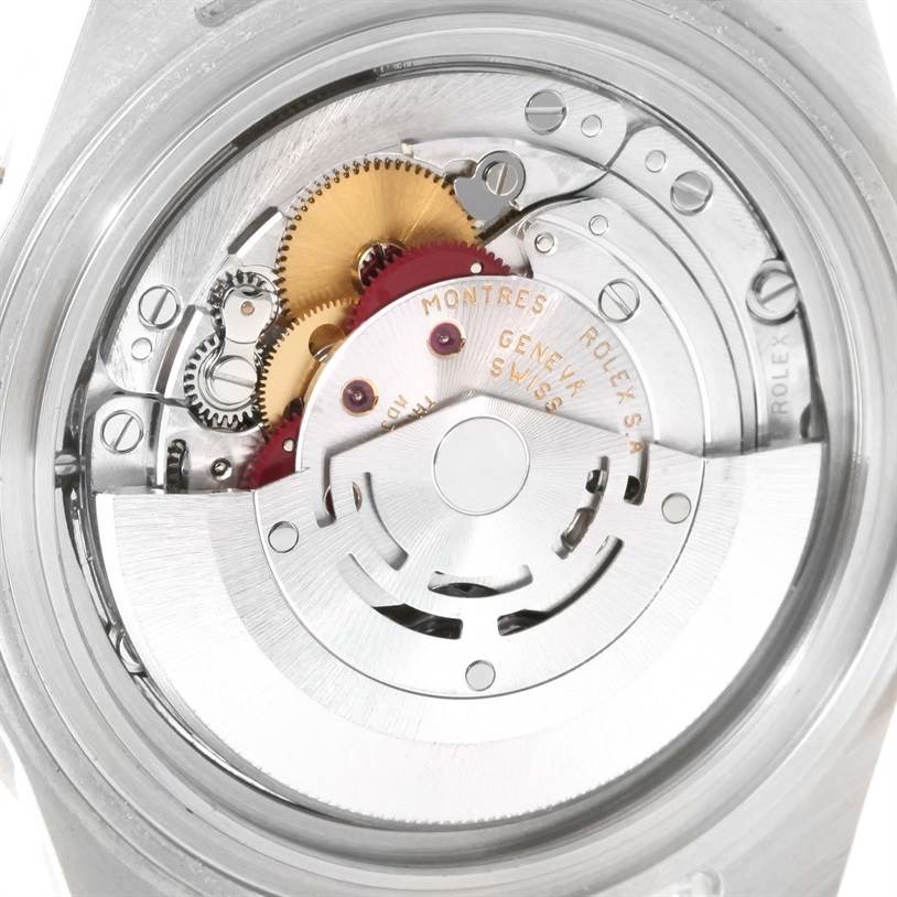 This image shows the inner mechanical movement of a Rolex GMT-Master 16710 Men's Stainless Steel Black Dial 16710 Men's Stainless Steel Black Dial model viewed from the back.