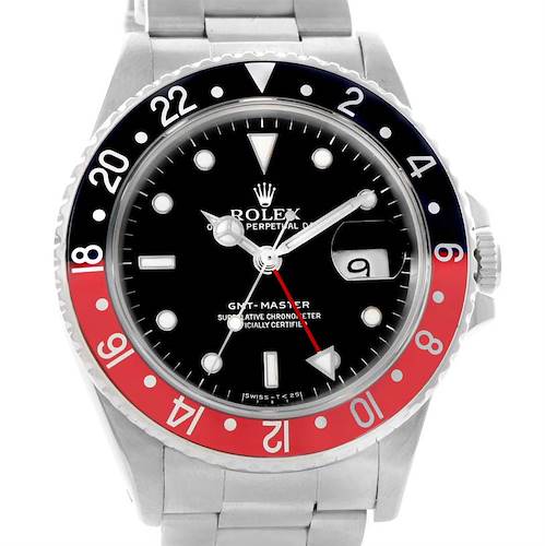 Photo of Rolex GMT Master Red Black Coke Bezel Automatic Mens Watch 16700