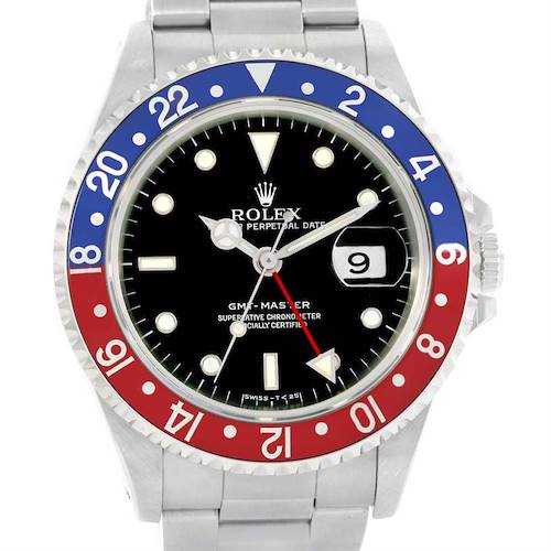 Photo of Rolex GMT Master Blue Red Pepsi Bezel Mens Watch 16700 Unworn