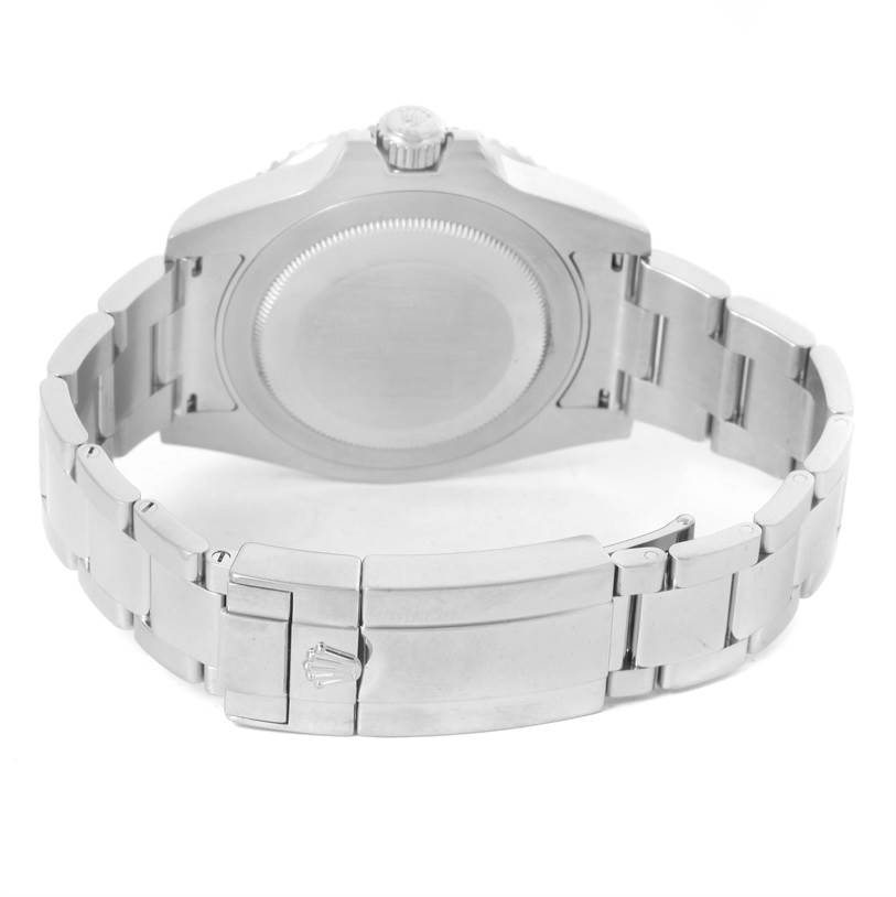 The image shows the back and bracelet clasp of a Rolex GMT-Master 116710 Men's Stainless Steel Black Dial 116710 Men's Stainless Steel Black Dial watch.