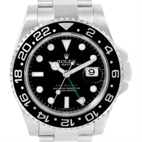 Photo of Rolex GMT Master II Stainless Steel Ceramic Bezel Watch 116710BKSO