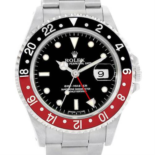 Photo of Rolex GMT Master Red Black Coke Bezel Automatic Mens Watch 16700