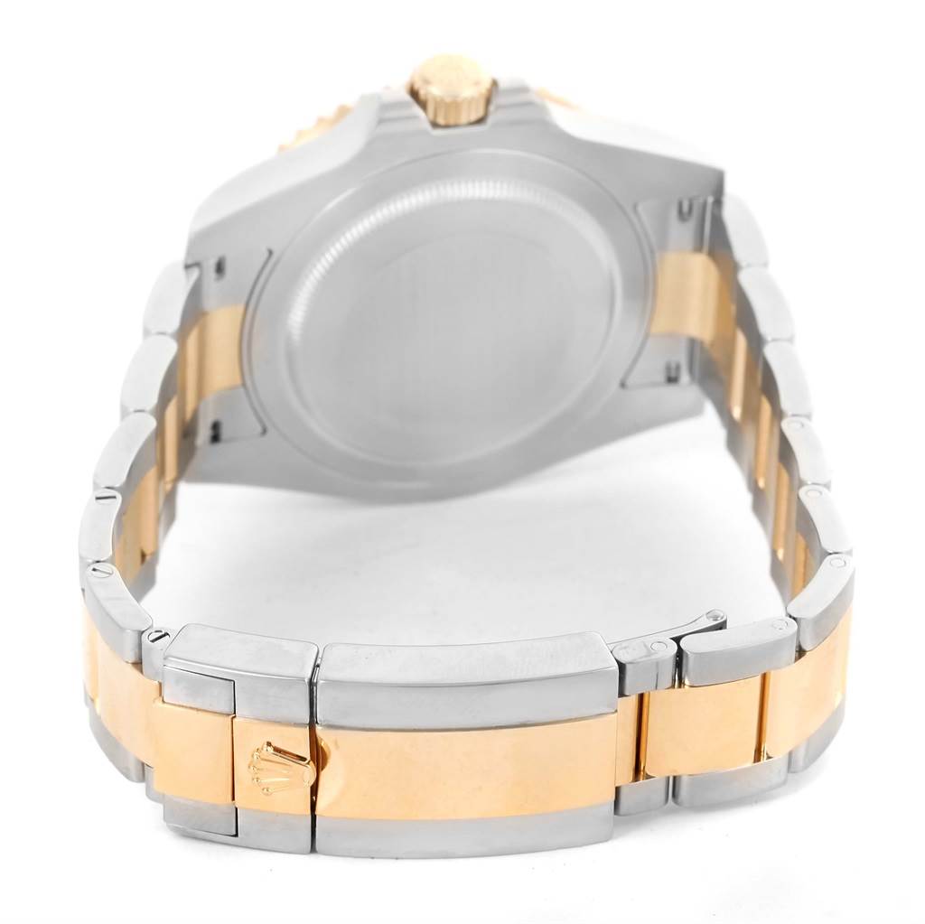 The image shows the rear view of a Rolex GMT-Master 116713 Men's Stainless Steel Black Dial 116713 Men's Stainless Steel Black Dial watch, highlighting the bracelet and the clasp.