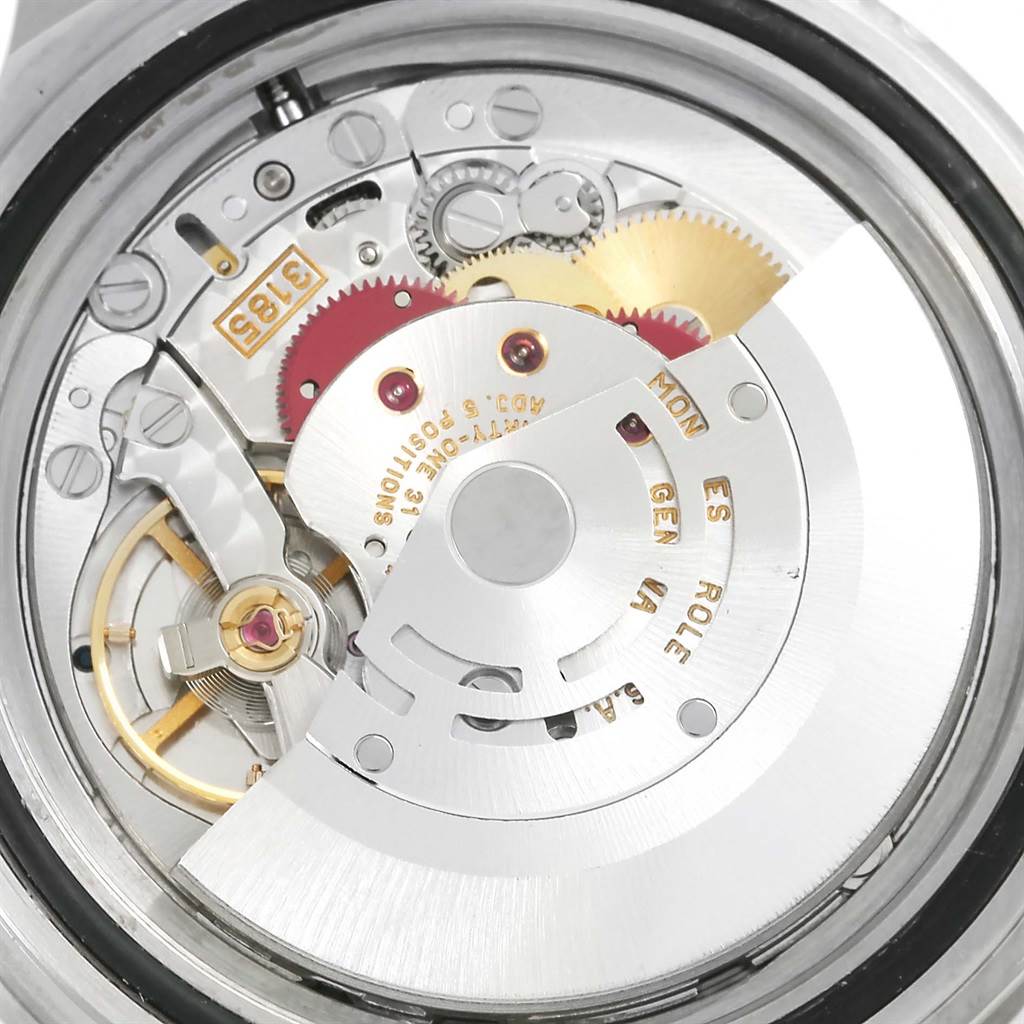 This image shows the inner mechanism of a Rolex GMT-Master 16710 Men's Stainless Steel Black Dial 16710 Men's Stainless Steel Black Dial watch, viewed from the rear.