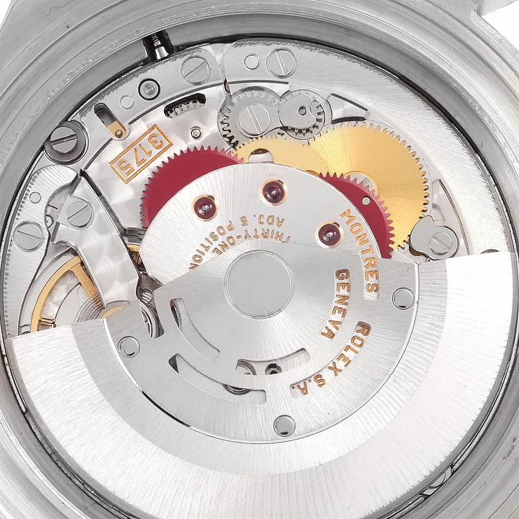 The image shows the movement and internal gears of a Rolex GMT-Master 16700 Men's Stainless Steel Black Dial 16700 Men's Stainless Steel Black Dial watch from a back angle.