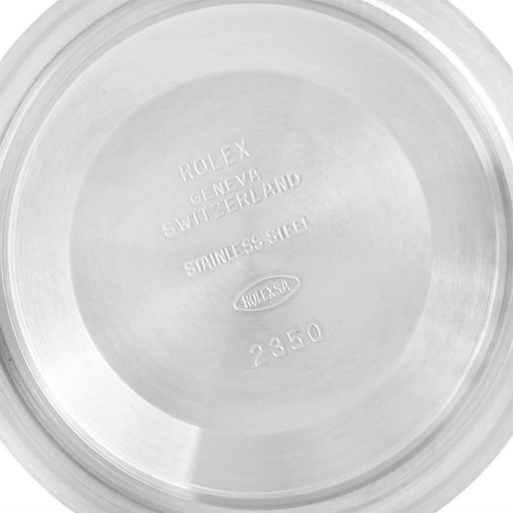 This image shows the inner side of the case back of a Rolex GMT-Master 116710 Men
s Stainless Steel Black Dial 116710 Men
s Stainless Steel Black Dial watch, with inscriptions indicating the brand and model details.